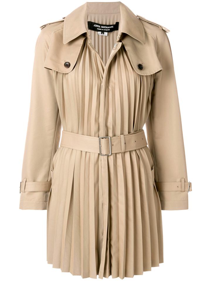 Junya Watanabe Pleated Trech Coat - Brown