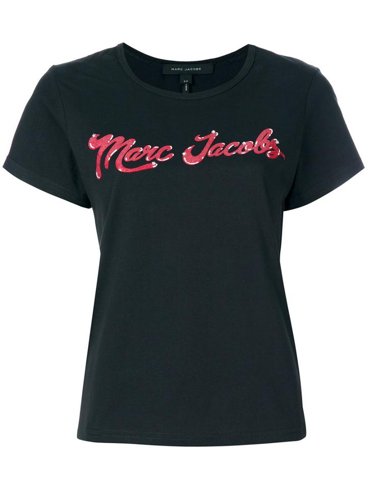 Marc Jacobs - Branded T-shirt - Women - Cotton - M, Black, Cotton