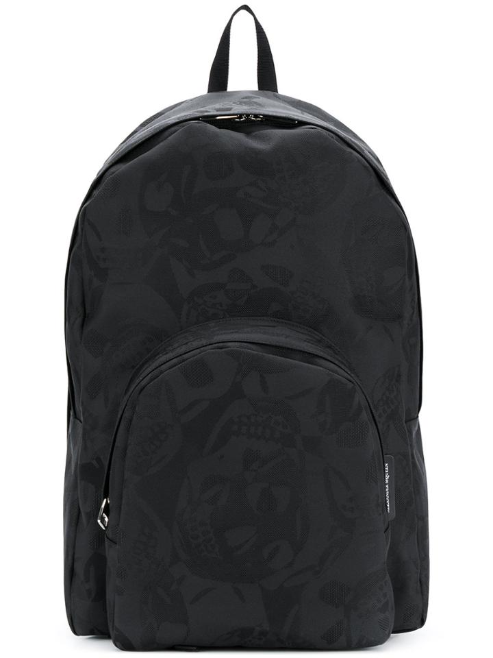 Alexander Mcqueen Skull Jacquard Backpack - Black