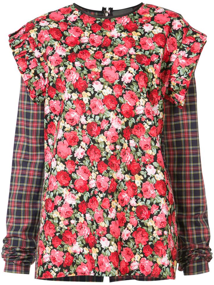 Les Animaux - Ruffle Longsleeve Top - Women - Cotton - S, Women's, Cotton