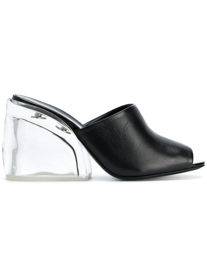 3.1 Phillip Lim Plexi Heel Mules - Black