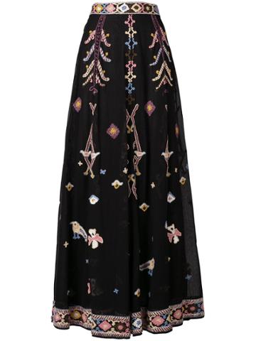 Michel Klein Bohemian Long Skirt - Black