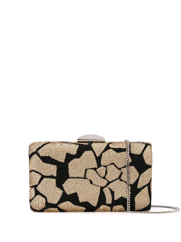 Tadashi Shoji Sequinned Clutch - Black