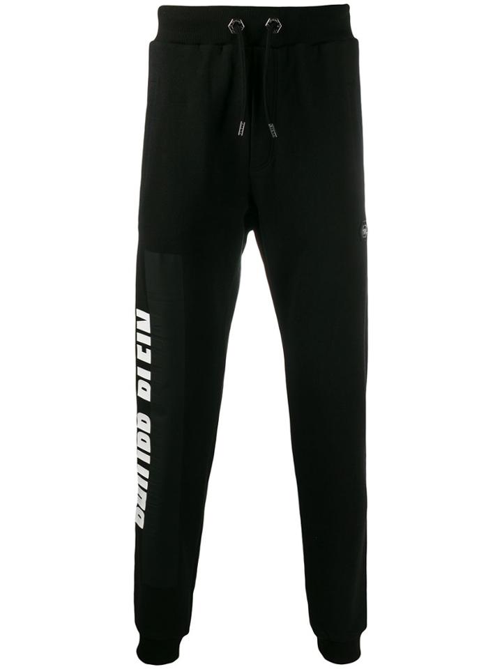 Philipp Plein Tapered Logo Jogging Trousers - Black