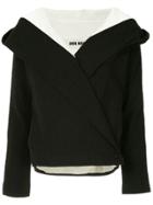 Uma Wang Contrast Lining Hooded Jacket - Black