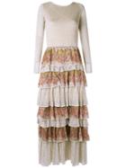Knit Maxi Dress - Women - Cotton/acrylic/lurex/polyester - P, White, Cotton/acrylic/lurex/polyester, Cecilia Prado