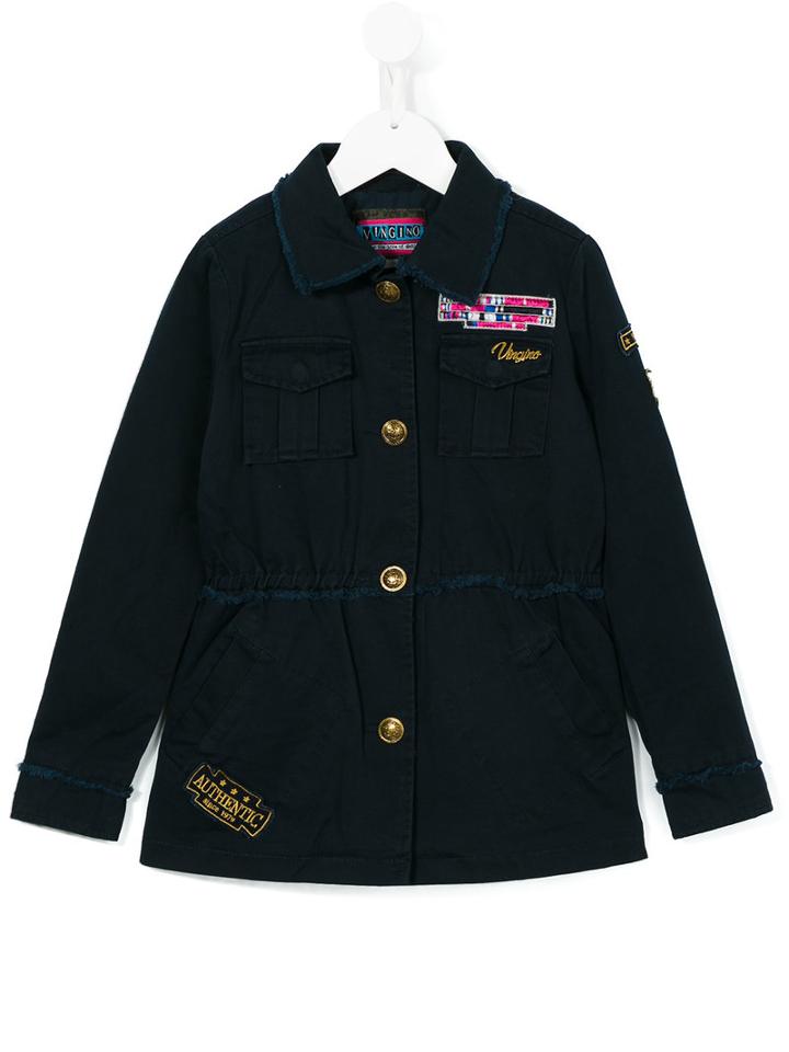 Vingino Chest Pocket Shirt Jacket, Girl's, Size: 10 Yrs, Blue