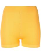 Nagnata Yoni Side Stripe Compression Shorts - Yellow