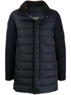 Herno Mixed-fabric Puffer Jacket - Blue