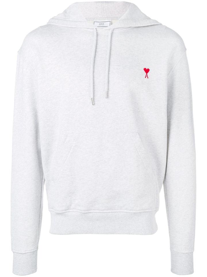 Ami Alexandre Mattiussi Ami De Caur Hoodie - Grey