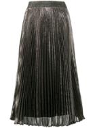Christopher Kane Pleated Midi Skirt, Women's, Size: 38, Pink/purple, Silk/polyester/acetate