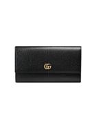 Gucci Leather Continental Wallet - Black