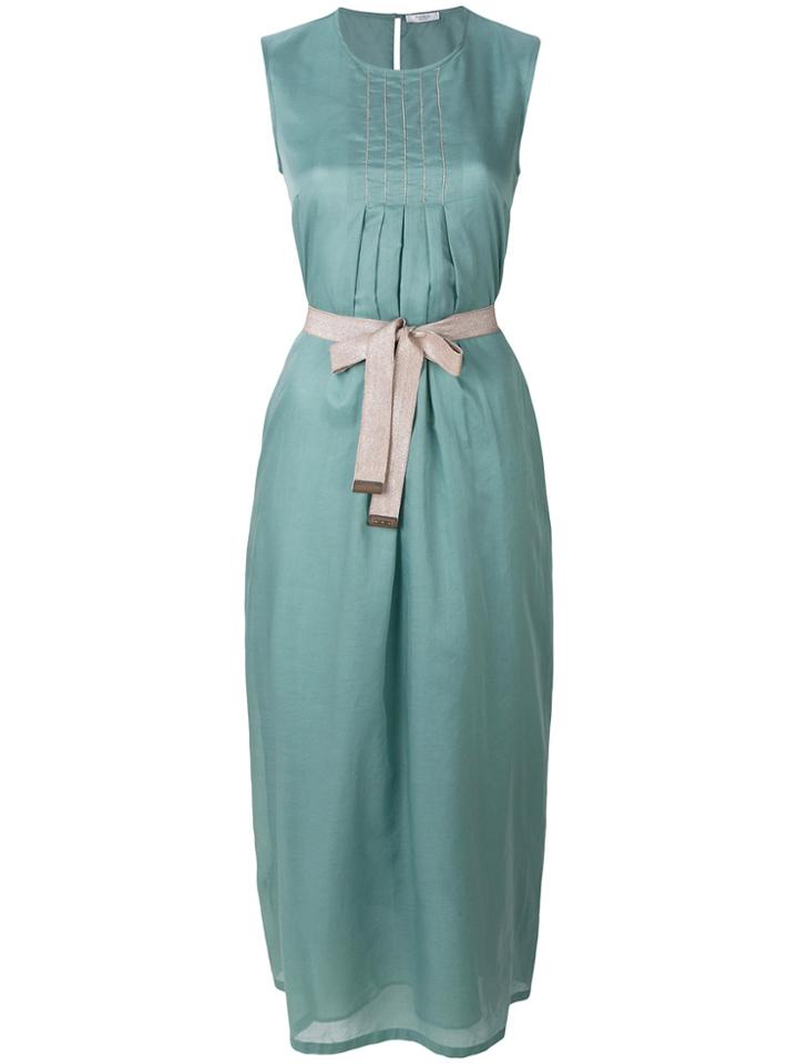 Peserico Long Belted Dress - Green