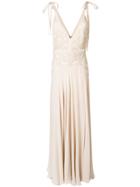 Elie Saab Flared Fitted Dress - Nude & Neutrals
