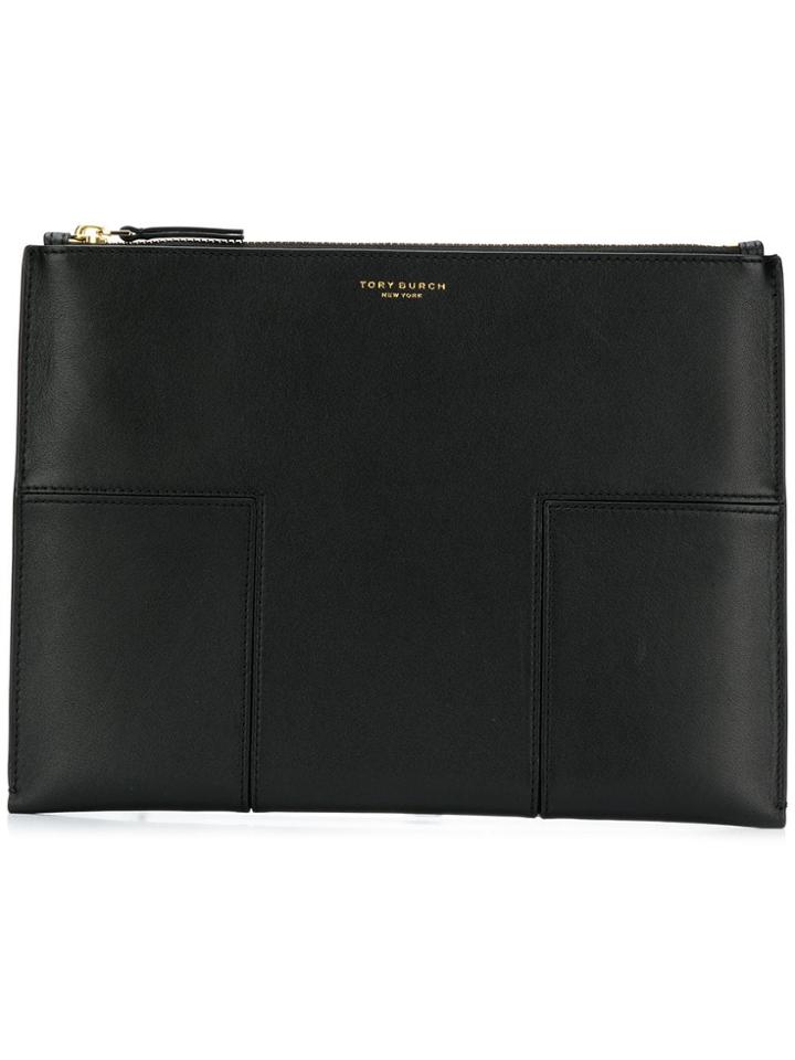 Tory Burch Block-t Medium Pouch - Black