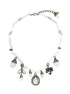 Alexander Mcqueen Pearl Charm Necklace - Metallic