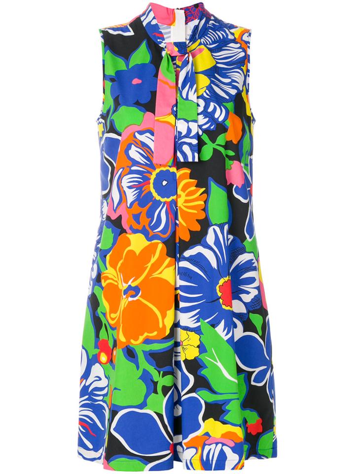 Msgm Graphic Print Shift Dress - Multicolour