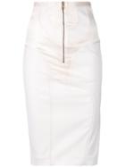 Gucci Vintage Corset Zipped Pencil Skirt - White