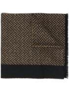 Prada Chevron Knitted Scarf - Brown