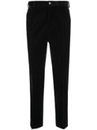 Loveless Textured Cropped Tailored Trousers - Black