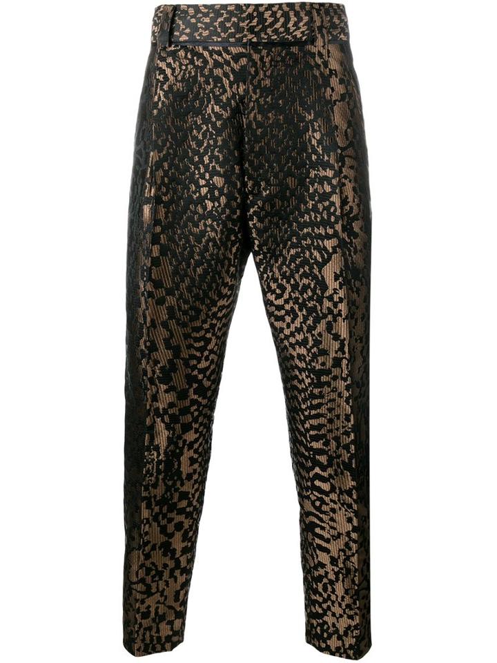 Haider Ackermann Jacquard Trousers, Men's, Size: 46, Black, Silk/polyester/cotton/rayon
