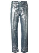 Golden Goose Deluxe Brand Glitter Jeans, Women's, Size: 26, Grey, Cotton