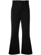 Proenza Schouler Lighweight Wool Flared Pants, Women's, Size: 6, Black, Spandex/elastane/virgin Wool