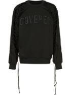 Juun.j Lace-sleeve Sweatshirt, Men's, Size: 50, Black, Cotton