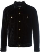 Saint Laurent 'musical' Velour Jean Jacket, Men's, Size: Medium, Black, Cotton/metal (other)