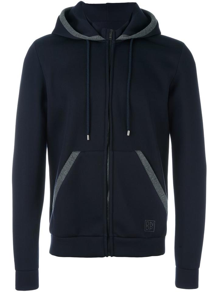 Dondup Zipped Hoodie, Men's, Size: Xl, Blue, Cotton/polyester/modal
