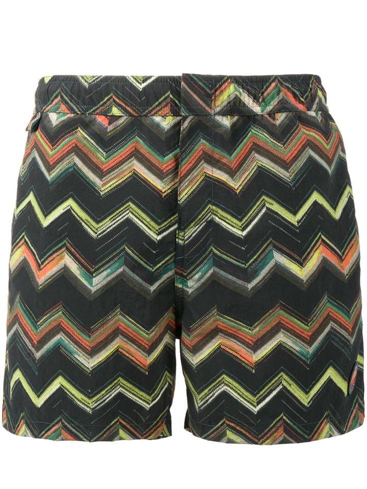 Capricode Stone Print Swim Shorts - Yellow & Orange
