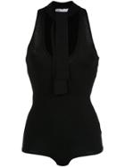 Nk Pussy Bow Bodysuit - Black