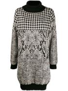 Twin-set Intarsia Jumper Dress - Black