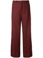 Loveless High-waist Wide-leg Trousers - Red