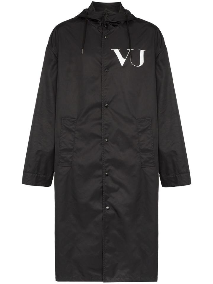 Valentino X Undercover Ufo Print Coat - Black