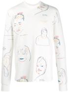 Bethany Williams Printed Faces Sweater - White