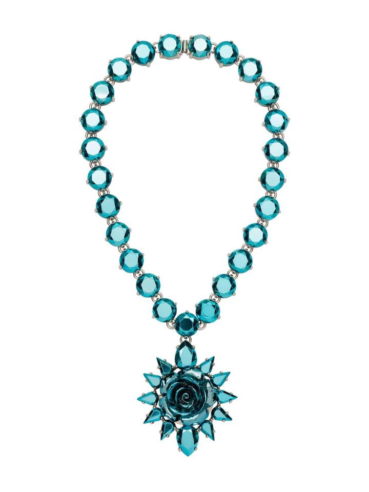 Prada Rose Jewels Necklace - Blue