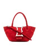 Dorateymur Red Mini Lament Suede Leather Tote Bag