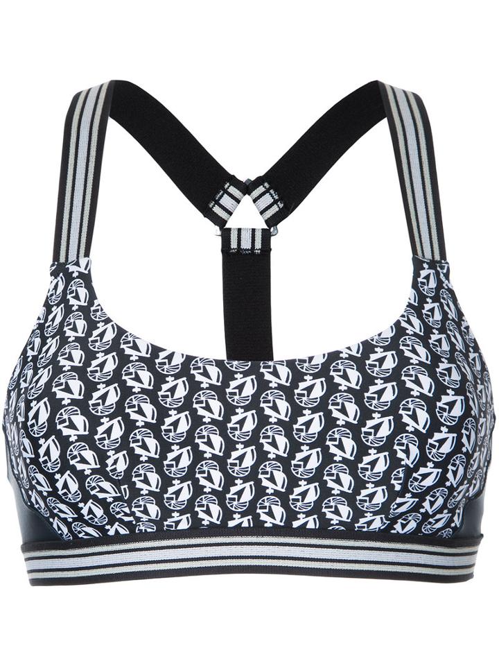 The Upside - Sailor Print Cropped Top - Women - Polyamide - Xs, Blue
