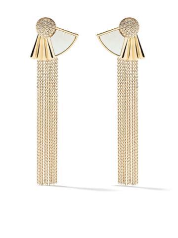 Fairfax & Roberts 18kt Yellow Gold Tassel Diamond And Mother-of-pearl