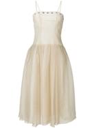 Romeo Gigli Vintage Full Midi Gown - Nude & Neutrals