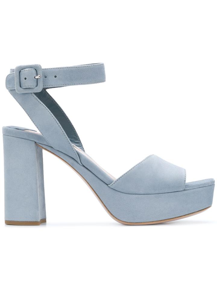 Miu Miu Retro Platform Sandals - Blue
