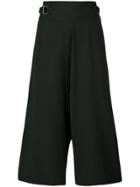 132 5. Issey Miyake Cropped Wide Leg Trousers - Black