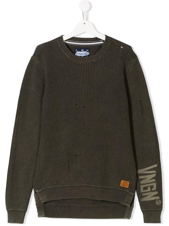 Vingino Teen Distressed Jumper - Green