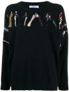 Blumarine Ladies Embroidered Jumper - Black