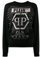 Philipp Plein Embellished Print Sweatshirt - Black