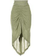 Kitx Ruched Pencil Skirt - Green