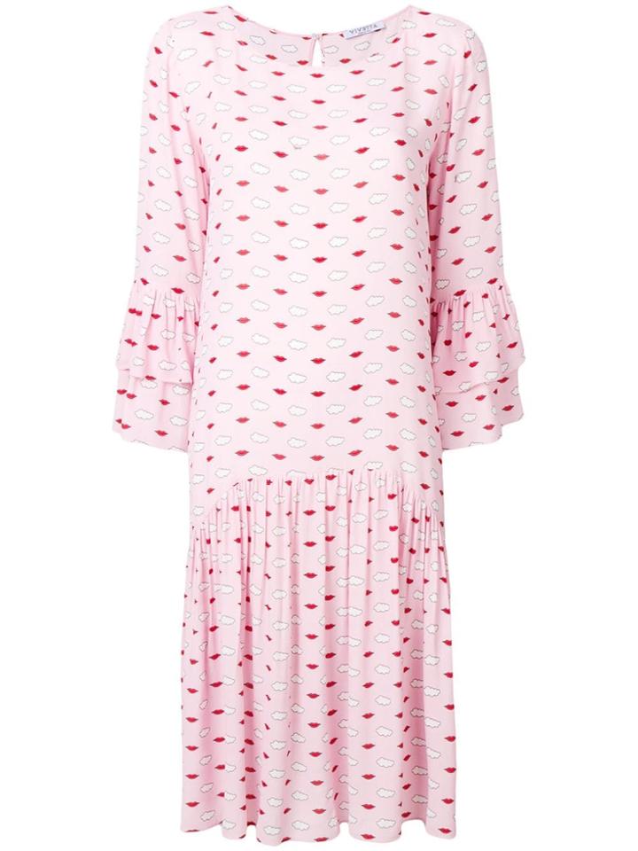 Vivetta Clouds & Lips Babydoll Dress - Pink
