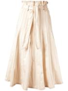 Ulla Johnson Esther Contrast Stitching Skirt - Neutrals