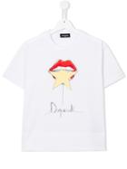 Dsquared2 Kids Star Mouth Print T-shirt - White